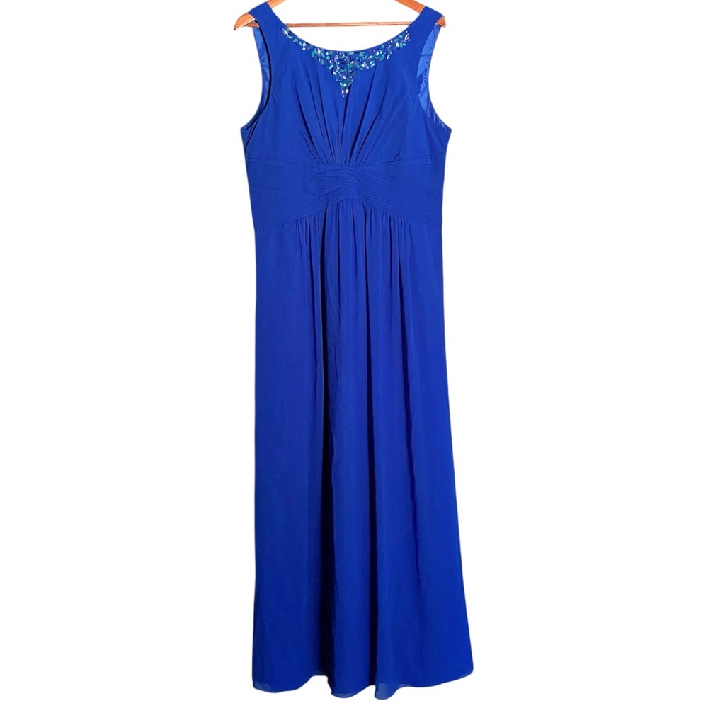 Vintage Robbie Bee Evening Sleeveless Pleated Floor Length Gown Size 12